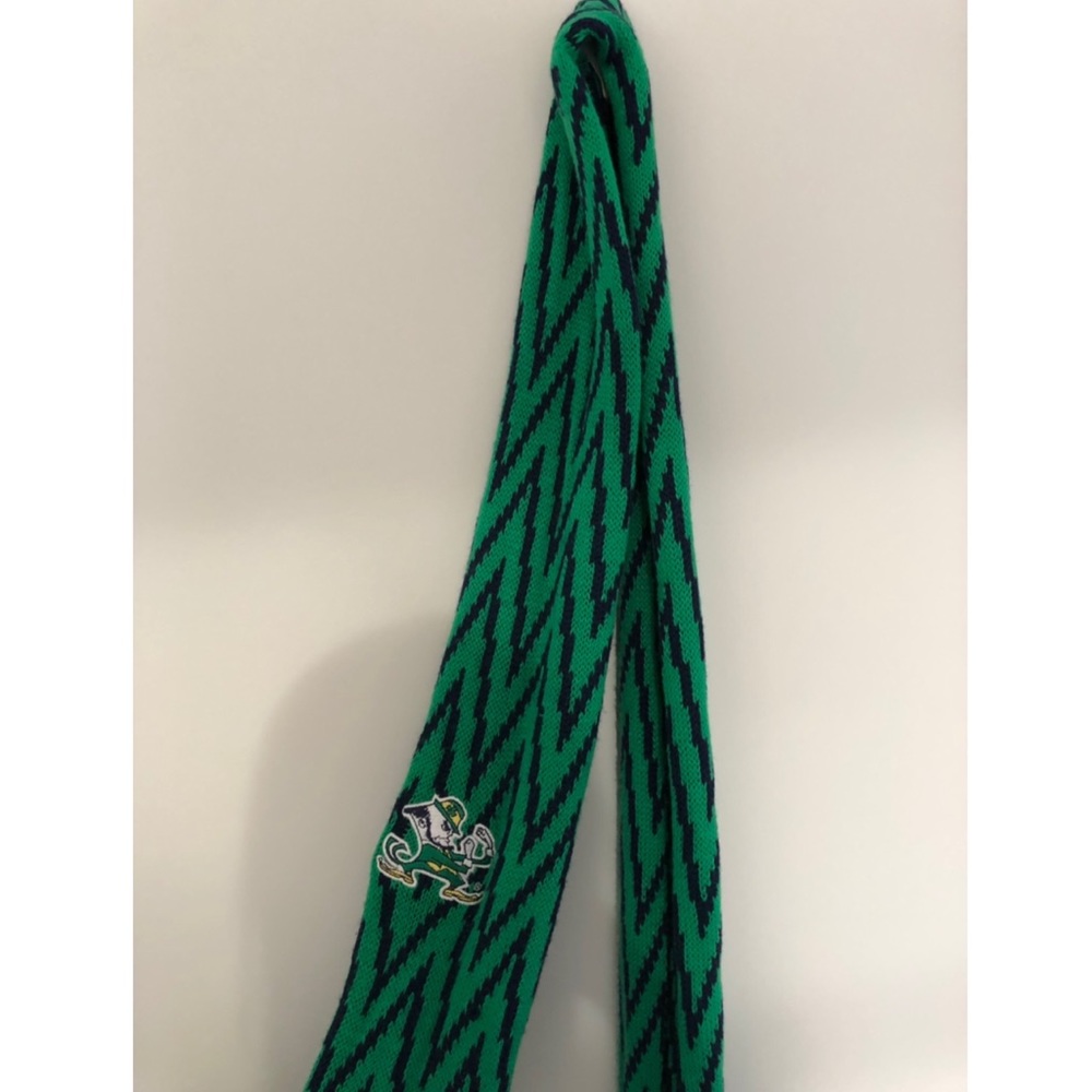 Chevron green Notre Dame winter infinity scarf.